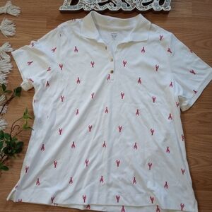 🌿🍒 Kim Rogers Perfectly Soft plus size polo shirt size 1X 🍒🌿